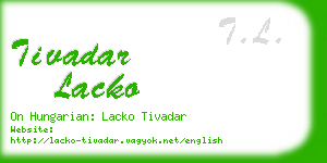 tivadar lacko business card